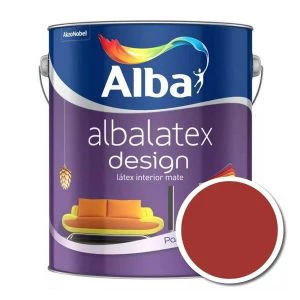 Alba Latex Design Interior Lavable Rojo Intenso 1 lts